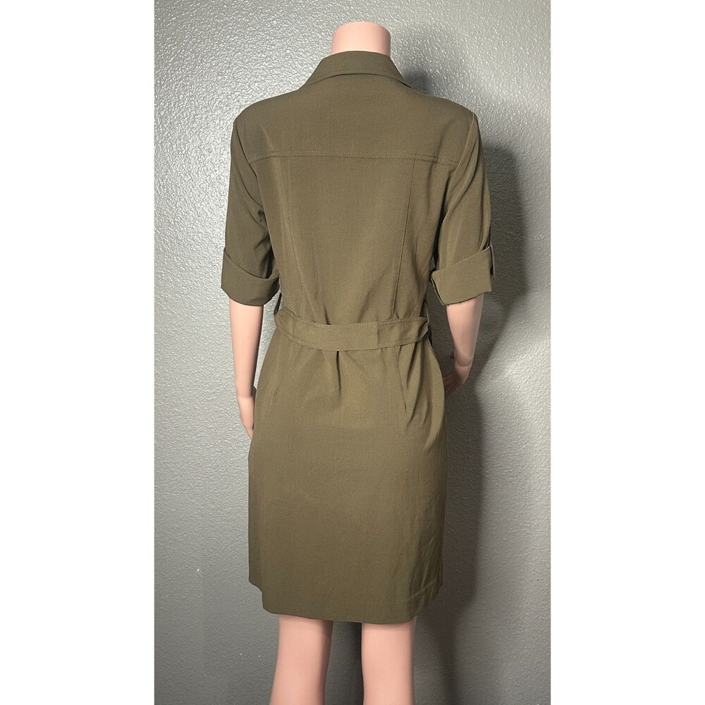 MICHAEL KORS GREEN BELTED UTILITY DRESS - Picture 2 of 5